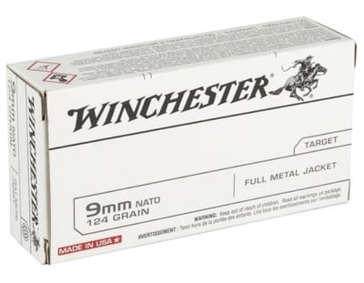 Winchester 9mm NATO 124 GR FMJ 500 Round Case - $159.99