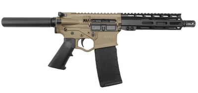 ATI 5.56 NATO AR-15 Pistol 7.5" Barrel 7" M-LOK Rail Black Nitride BCG 30 Rd FDE - $379.99 