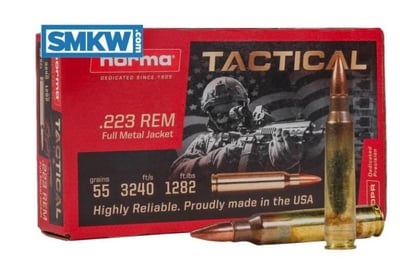 Norma Tactical Ammo 223 Remington 55 Grain FMJ 30 Rounds - $14.99