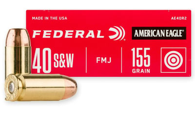 Federal American Eagle 40 S&W 155 Grain FMJ 1000 Rounds - $390.00 