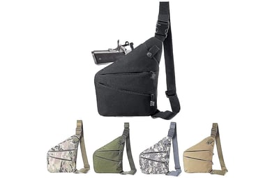 Concealed Carry Backpack Shoulder Holster (Black, Camo, FDE) - $9.99 + FREE Shipping