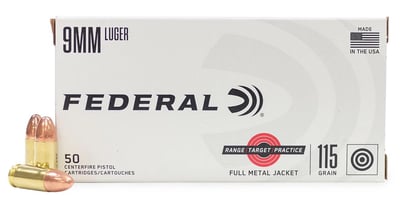 Federal 9mm 115 Grain FMJ RTP 1000 Rounds - $289.99 