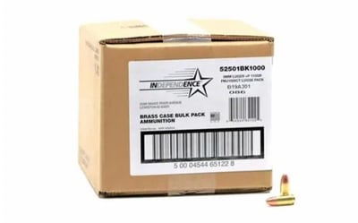 Federal Independence 9mm 115 Grain FMJ 1000 Rounds - $249.99