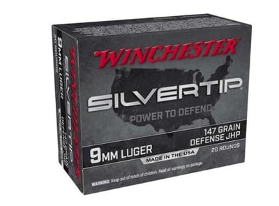 Winchester Ammo Super-X 9mm 147 gr Silvertip Hollow Point 200 Rnd - $99 (Free S/H)