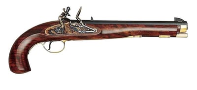 Pedersoli Kentucky Flintlock Muzzleloading Pistol Flintlock 45 Caliber 10" Blued Walnut Stock - $549.33