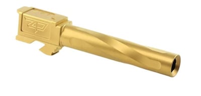 Zaffiri Precision Barrel Glock 17 Gen 1, 2, 3, 4 9mm Luger Flush Crown Spiral Fluted Stainless Steel Titanium Nitride Matte - $87.96 shipped with code "OFFER66666" 