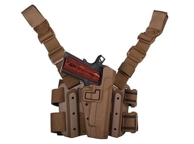 BLACKHAWK! Serpa Level 2 Tactical Holster Coyote Tan American Classic 5" Right Hand - $87.19