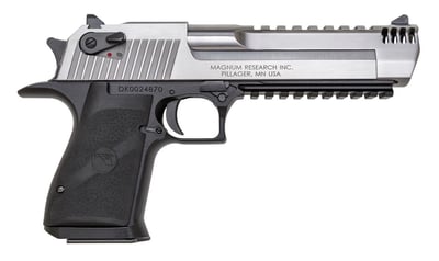 Magnum Research Desert Eagle Mark XIX with Muzzle Brake 50 AE 6" 7+1 Black Stainless Steel Black Polymer - $1929.99 