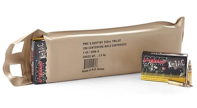 PMC X-Tac, 5.56x45mm NATO, FMJ, 55 Grain, 200 Rounds with Battle Pack - $85.49 (Buyer’s Club price shown - all club orders over $49 ship FREE)
