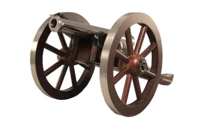 Backorder - Traditions Mini Napoleon III Black Powder Cannon 50 Caliber 7.25" Nickel Plated Barrel Hardwood Carriage - $299.99