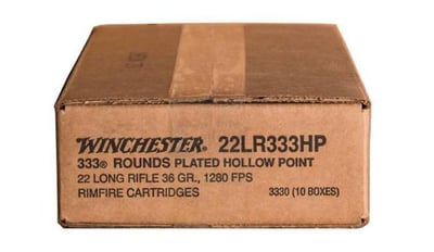 Winchester .22LR 36 Gr Copper Plated Hollow Point 3330 Rounds - $219.89