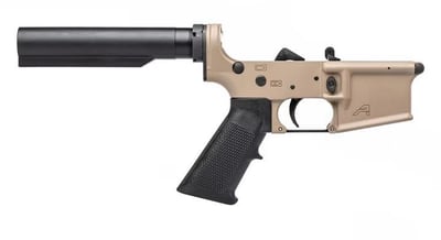 Aero Precision AR15 Carbine Complete Lower Receiver w/ A2 Grip, No Stock FDE Cerakote - $159.99 