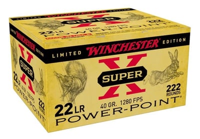 Winchester Super-x 22LR 40Gr PP-LHP 222 Rnd - $14.99