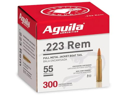 Aguila 223 Remington 55 Grain Full Metal Jacket 300 Rnd - $143.74 