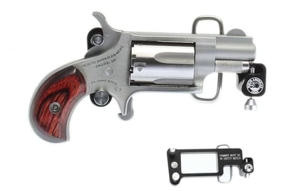 NAA Mini-Revolver Stainless .22 Mag 1.125" Barrel 5-Rounds with Skeleton Belt Buckle - $207.68