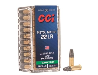 CCI .22 LR Pistol Match 40-Gr. LRN 50 Rnds - $7.97 (Buyer’s Club price shown - all club orders over $49 ship FREE)