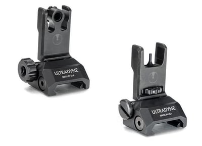 Ultradyne C2 Sight Set Flip-Up Blade Front, Flip-Up Rear AR-15 Aluminum Black - $99.99 