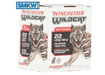 Winchester Wildcat 22 Long Rifle 40 Grain Lead Round Nose 500 Rounds - $34.99