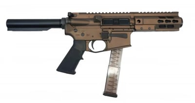 Brigade MFG BM-9 Forged Receiver 9mm AR Pistol 5.5" Barrel 5" U-Rail, Midnight Bronze Cerakote Finish, W/ One High-Capacity Glock Compatible Magazine - $699.99 