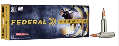 Federal 300 WSM Ammunition P300WSMB 180 gr Nosler Partition 20 Rounds - $59.73