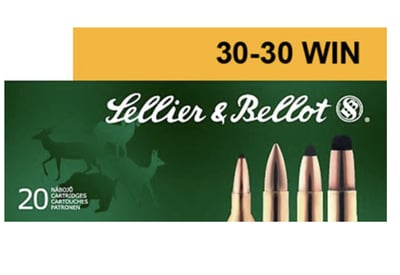 Sellier & Bellot 30-30 Win Ammunition SB3030A 150 gr Soft Point 20 Rounds-flat ratre shipping up to 100 lbs- - $14.44