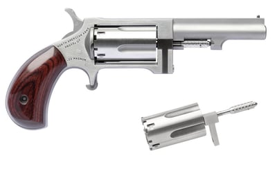  North American Arms SWC250 Sidewinder 22 LR or 22 WMR Caliber with 2.50" Barrel, 5rd Capacity Cylinder, Overall Stainless Steel Finish & Rosewood Birdshead Grip Includes Cylinder - $399.49