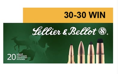 Sale price today only, Sellier & Bellot 30-30 Win Ammunition SB3030A 150 gr Soft Point 20 Rounds - $14.44 (No sales tax No cc fees, flat rate shipping)