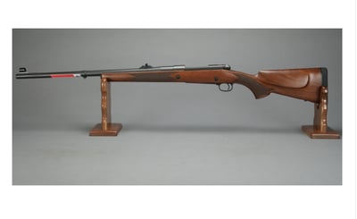Winchester Repeating Arms 535204161 Model 70 Safari Express Full Size 375 H&H Mag 3+1 24" Matte Blued Free Floating Steel Barrel, Matte Blued Steel Drilled & Tapped Receiver, Satin Walnut Fixed w/Deluxe Cheek Piece Stock, Right Hand - $1749 