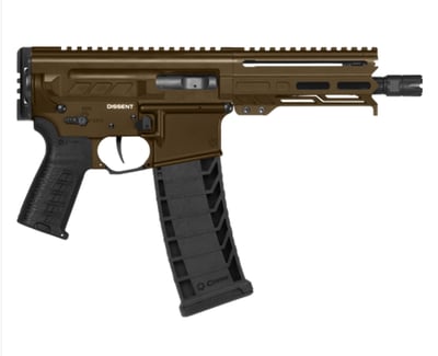 CMMG 94A6867MB Dissent MK4 9mm Luger 33+1 6.50", Midnight Bronze Rec, Picatinny Brace Adapter, 5.50" M-LOK Handguard, Left Side Charging Handle, Zeroed Linear Comp, Zeroed Drop-In Single Stage Trigger - No sales tax, no cc fees-ships in 1 day$1674.54