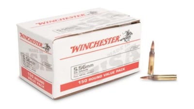 Winchester White Box, 5.56x45mm NATO, FMJ, 55 Grain, 150 Rounds - $104.49 (Buyer’s Club price shown - all club orders over $49 ship FREE)