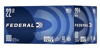 Federal Range Pack 40gr HV LRN .22 LR 800 Rounds - $49.99 + FREE SHIPPING 2+