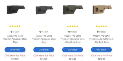 All Magpul Prs Gen3 Precision Adjustable Stock on Sale