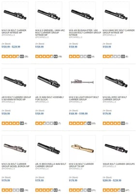 Brownells Branded BCG’s As Low As $144.99 After $15 Off Coupon