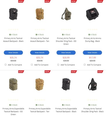 Primary Arms Backpack Products on Sale