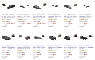 All Trijicon HD Night Sights on Sale + Free Shipping