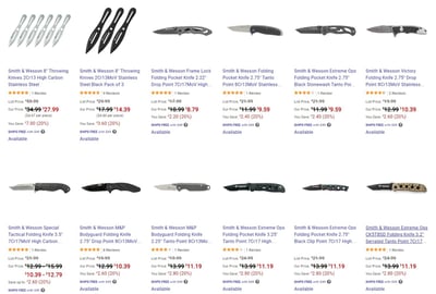 Smith & Wesson Knives on Sale