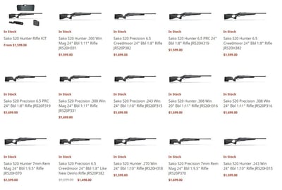 Sako S20 Rifles on Sale