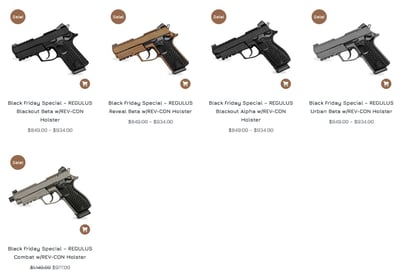 Lionheart Regulus Pistols Black Friday Promotion from $849 + Free Black Arch Rev-Con Holster