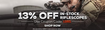 13% Off Riflescopes with Coupon Code "13RS" (Free S/H over $49 + Get 2% back from your order in OP Bucks)