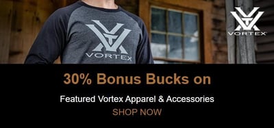 Get up to 30% Back in Bonus Bucks on Vortex Apparel & Accessories + 5% OFF with Coupon Code "GUNDEALS" (Free S/H over $49 + Get 2% back from your order in OP Bucks)