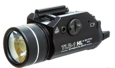 Streamlight TLR-1 HL High Lumen Rail Mounted Tactical Light, C4 LED, 800  Lumens, Strobe Black 2x CR123 Batteries 69260 – Black Wolf Supply