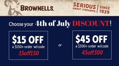 Get Up to $45 OFF with Coupons @ Brownells (Free S/H over $99)