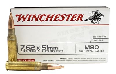 Winchester 762NATO 149Gr FMJ 20 Rd - $18.48