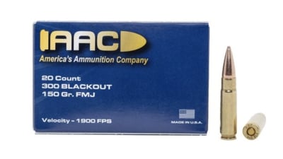 AAC 300 Blackout 150 Gr FMJ 20Rnd - $12.99 