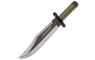 K EXCLUSIVE Sawback Survival Knife Survival Kit in Handle (Green) - $19.98 (Free S/H over $25)