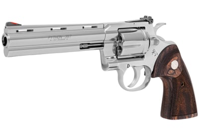 Colt Mfg Python 357 Mag 6rd 6" Stainless Steel Walnut Target Grip - $1398.99 