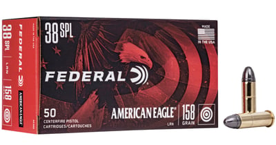 Federal American Eagle 38 Special 158 Grain Lead Round Nose 1000Rnd - $440 (Free S/H)