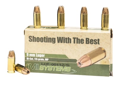 IMI Ammunition 9mm 115 Grain Di-Cut Jacketed Hollow Point 1000 Rnd - $386.99 shipped after code "10OFF2324"