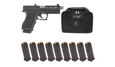 PSA Dagger Compact 9mm SW1 extreme Carry Cut RMR Slide & Stainless Threaded Barrel, Black DLC With 10-15 RD Mags & Bag - $399.99