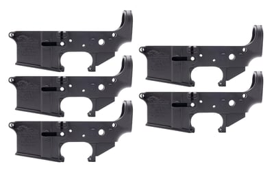  5 PACK COMBO - Anderson AM-15 Multi-Caliber AR15 Stripped Lower Receiver w/Open Trigger - $162.50 ($32.50ea) + $11.99 Flat Rate Shipping